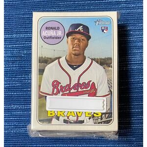 Unopened Sealed 2018 Topps Heritage Hanger Pack Ronald Acuna Jr Rookie RC Top